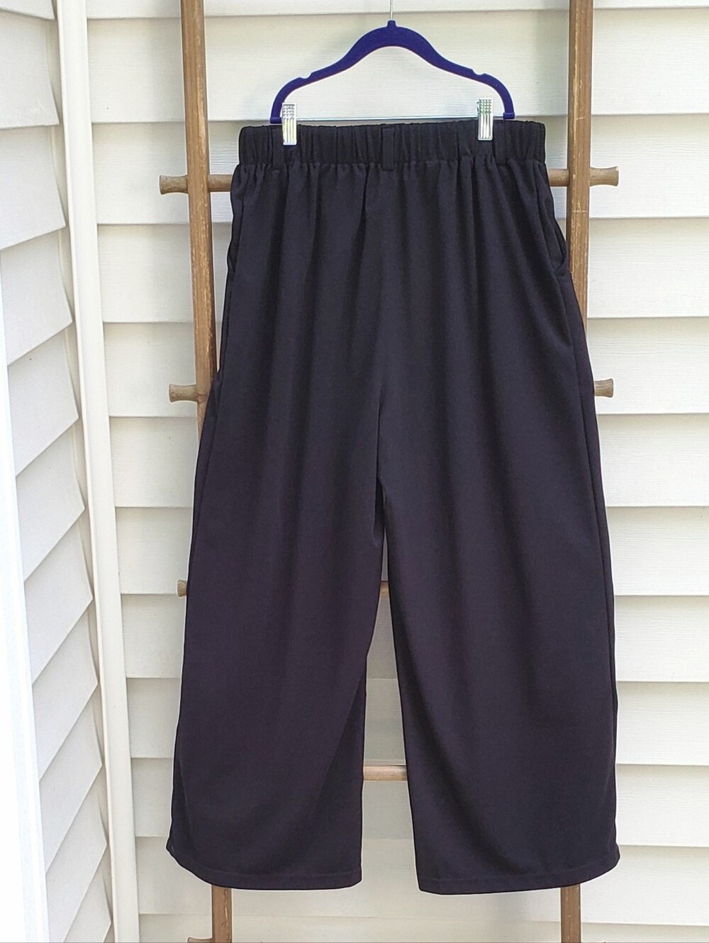 NEW! Halara Wide-Leg High-Waisted Cool Touch Casual Black Pants Size LP - Picture 5 of 6